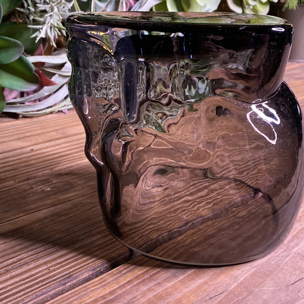 Pottery Barn Blown Soda Lime Glass Ombré Effect Large Skull Ice Bucket 💀 - Picture 15 of 16